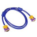 1.5M VGA Cable Male to Male 3+9  Fully Wired 15PIN for LCD CRT PROJECTOR  H4E2