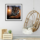 5D DIY Full Round Drill Diamond Painting Novelty Tiger Cross Stitch (B1105) A