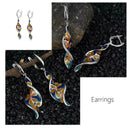 Women Girls Creative Spiral Leaf Earrings Significant Gift Decor Fashion Be J3C9