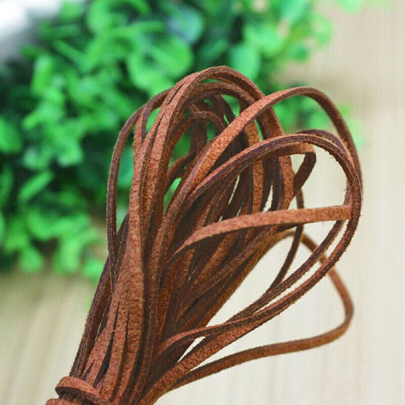 1 Roll Durable Brown Suede Leather Cord String 2mm for Bracelet Neckla JVD