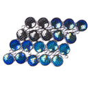 5Pcs 12mm stainless steel mermaid fish scale charms round pendants for DIY FT
