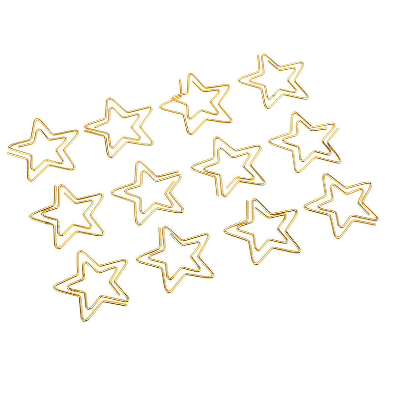12 Pcs Cute Bookmarks Paper Clips Star Design Funny Office Supplies 2.6x2.3CM
