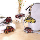 5pcs DIY Car Full Drill Special Shaped Diamond Painting Keychains Pendant