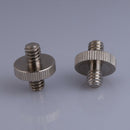 1/4 Male To 1/4 Male Threaded Metal Screw Adapter For Tripod Monopod