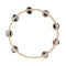 Kids 10" Hand Held Wood Headless Tambourine Bell with Metal Single Row Jing
