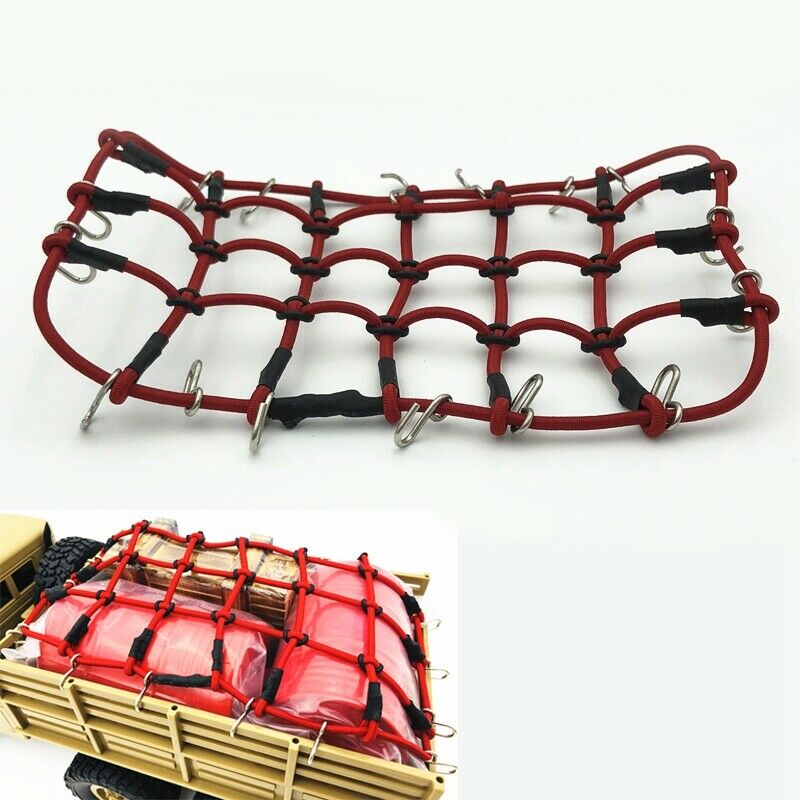 Elastic Luggage Net For 1/10 Traxxas Trx-4 Rc Car Rock Crawler Parts(Red 11 U9Y4