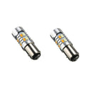 Pair 1157 BAY15D Dual Color 20 SMD 5730 LED Tail Brake Light Bulbs 12V DC