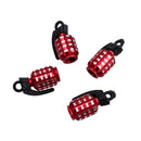 4 x Metal Cool Grenade Shaped Design Car Auto Motorcycle Bike Tire Tyre Valve I2