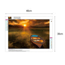 5D DIY Diamond Painting Sunrise Boat Cross Stitch Embroidery Mosaic Kit