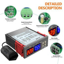 AC110-220V Dual LCD Temperature Humidity Controller Thermostat STC 3028 K4D8