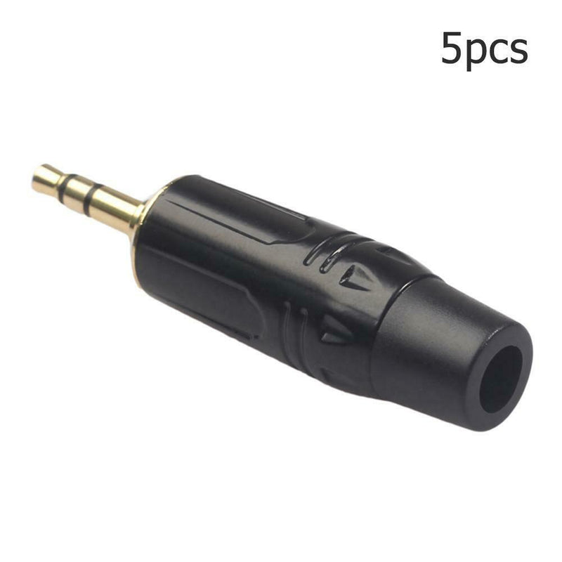 3.5mm Jack Plug Stereo Audio Adapter Headphone Soldering Connector (5pcs) A