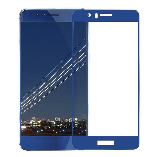 2x Full Cover Tempered Glass Screen Protector Film for Huawei Honor 8 Blue