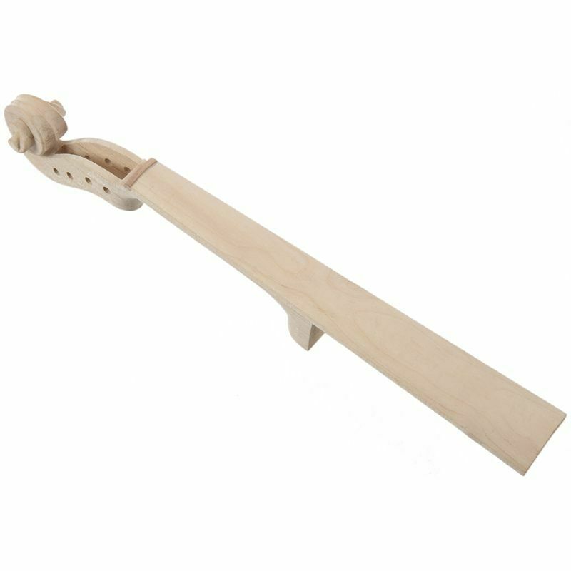 Hand Carved Maple 4 string 4/4 Violin Parts Violin Neck And Fingerboard Unf