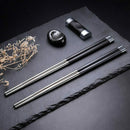 5 Pairs Chopsticks Set Kitchen 304 Stainless Steel Reusable Travel Chop sti