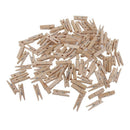 100 Natural Wooden Mini Craft Pegs Cloth Pin Photo Hanging Spring Clips 25mm