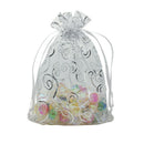 50pcs 5x7 Inches Drawstrings Organza Gift Candy Bags Wedding Favors Bags(WhiL4S3