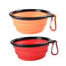2pcs Portable Dog Cat Puppy Fashion Silicone Collapsible Feeding Food Water