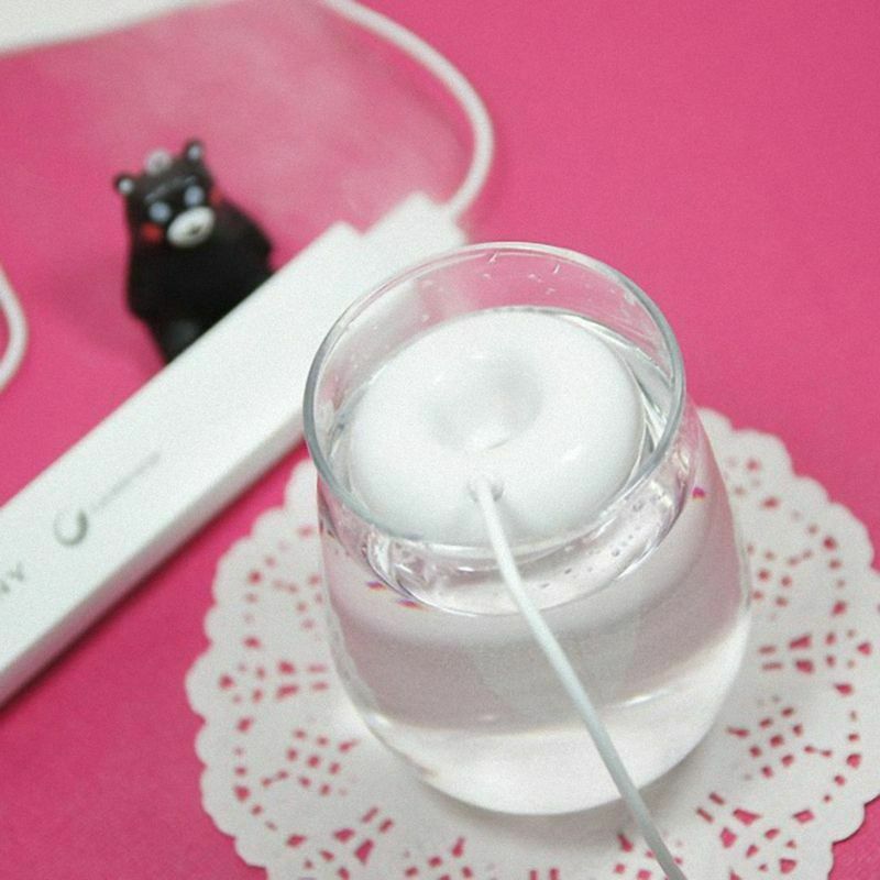 White donut humidifier usb office desktop mini humidifier portable creative L5H6