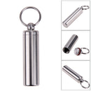 Survival Waterproof Pills Box Container Aluminum Medicine Bottle Keychain