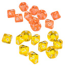 20 Pieces Clear D10 Dice 10 Sided Dice for D&D RPG MTG Accessories Orange&Yellow