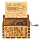 Retro Wood Hand Cranked Music Box Carved Kid Child Birthday Gift Home Decor