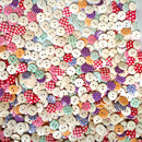 100pcs Mixed Bulk Round Mutil-Colors Dots Wood Buttons Lots Embellish 15MM A0X0