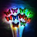 LED Colorful Butterfly Flashing Hair Braid Lights Up Party Wig Christmas No V5C0