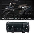 Black Motorcycle Saddlebags PU Leather Front Fork Tail Tool For Chopper Bag F0Y8