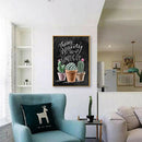 Full Drill Diamond Painting Letters Cross Stitch Home Decor (Cactus Potted)