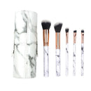 5pcs/Set Marble Pattern Handle Makeup Brushes Face Cosmetic Pen with Barrel A