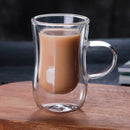 80Ml European Double Coffee Mug Heat-Resistant Double Glass Cappuccino Cup