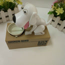 White Electronic Cartoon Robot Dog Money Box Money Bank Automatic Shawl Coi
