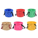 Outdoor Collapsible Water Bucket Carrier Leakproof Folding Pail Green 30L