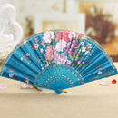 Folding Fan Chinese Flower Lace Silk Hand Held Fan Wedding Dancing Party Gift FT