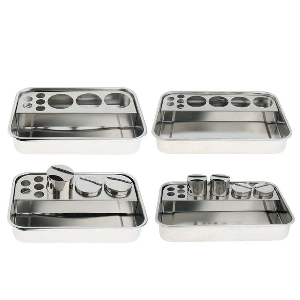 Stainless Steel Dental Instrument Tool Storage Box Sterilization Tray