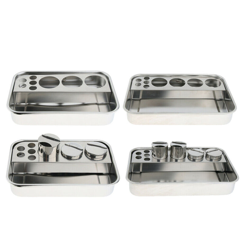 Stainless Steel Dental Instrument Tool Storage Box Sterilization Tray
