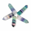 50g 50-60MM Natural Colorful Fluorite Quartz Crystal Wand Point Healing Stone *1