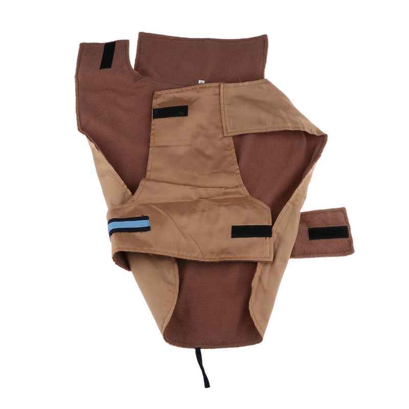 Pet Dog Waterproof Clothes with LED Luminous Strip Reflective Coat Coffee XL