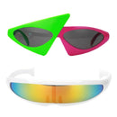 2pcs Unisex Sunglasses Party Glasses Photo Props Futuristic Narrow