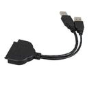 USB 3.0 to SATA 22Pin 2.5Inch Hard Disk Driver Adapter with USB Power Cable