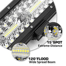 7 Inch 400W Led Work Light Bar Flood Spot Combo Offroad Truck Driving Fog L