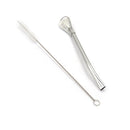 2pcs/set Stainless Steel Tea Filter Straw Cleaning Brush Home Kitchen Accesso BX