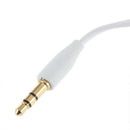 Cable splitter of white earphones 3.5 mm audio