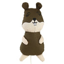 Plush Squeaky Dog Molar Bite Chew Toys Animal Puppy Soft Playing (Brown) A