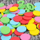 Wooden Counting Disc Math Arithmetic Teach Aids Learning Puzzle Digital Kid Gift