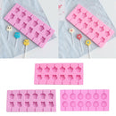 12 Silicone Mold Lollipop Mould Tray Candy Chocolate Lollypop Mold Round