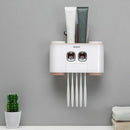 ecoco Automatic Toothpaste ecoco Dispenser Dust-Proof Toothbrush Holder Wit