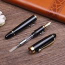 Stainless Steel Pen Student Office School Metal Ballpoint Pen Golden Clip