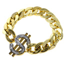 2pcs Glitter US Dollar Sign Party Glasses Bracelet Rapper Big Daddy Costume