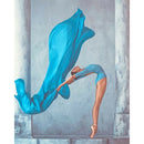 Acrylic Painting By Numbers DIY Blue Ballet Girl Hand Painted Picture Craft